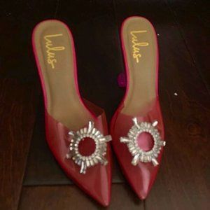Lulu's Clear Pink Heels Size 10
